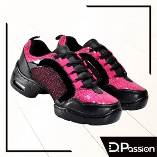 【D.Passion x 美佳莉舞鞋】9025 桃紅亮片牛皮(排舞鞋)
