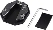 Stand Pad Universal Scooter Motorcycle Bike Kickstand Extender Foot Side Stand Extension Pad Support Plate Anti-skid Bracket swingarm spool(Titanium)