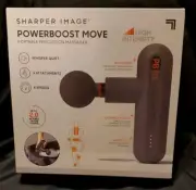 NEW Sharper Image Powerboost Move Deep Tissue Travel Percussion Massager DK Gray