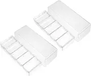 ibasenice 2pcs Chip Box Poker Chip Rack Containers with Lids Clear Tray Clear Container with Lid Plastic Pallet Plastic to Go Containers Plastic Serving Trays Plastic Tray Empty Box