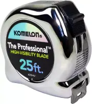 425HV High-Visibility Professional Tape Measure, 25-Feet by 1-Inch, Chrome