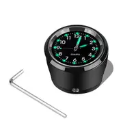 Motorcycle Handlebar Mount Clock 7/8" Chrome Waterproof Bike Motor Quartz Watch Aluminum Luminous Clock Moto Accessories deep/black