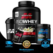 MuscleTech IsoWhey 100% WPI Isolate, 5lbs (2.3kg), Vanilla, S/Bottle, Creactor