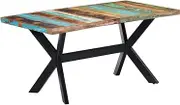 Dining Table 160x80x75 cm Solid Reclaimed Wood,Industrial Reclaimed Wood Dining Table for Kitchen or Dining Room Dining Room Furniture