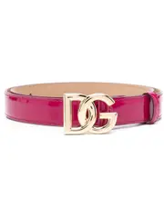 [Dolce & Gabbana] Dolce & Gabbana-Cintura In Vernice Con Placca Logo-Donna 90