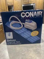 Conair The Ultimate Thermal Spa Bath Mat Heated Bubbles Back & Foot w/ Remote