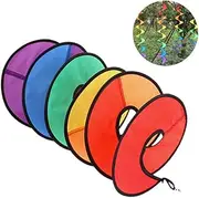 Bieiyhe Wind Chime Spiral Rainbow, Garden Wind Chimes for Outdoor Hanging, Colourful, Wind Spiral Twister, Spiral Windmill Outdoor, Wind Spinner Garden Windmills Wind Chimes for Yard, Camping,