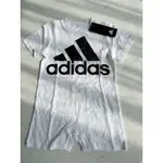 < 全新> ADIDAS LOGO 包屁衣 短袖 幼童 白 24M 現貨