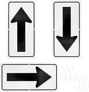 Solid Reflective Directional Sign, Arrow Signs for Directions, Versatile Reflective Directional Sign, Aluminum Arrow Signs for Roads