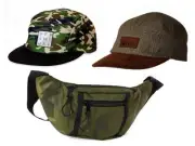 3PK Wonder Nation One-Size Adjustable Hats (Camo, Brown) + Camo Fanny Pack NWT