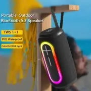 Colorful RGB Light Effect Bluetooth Speaker Portable Outdoor Subwoofer Sounder
