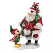 Department 56 Santa & Mickey, Evergreen Friendship 27cm
