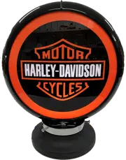 Harley Davidson Motorcycles Bar Lighting Garage Light Sign Illuminated Globe on Base