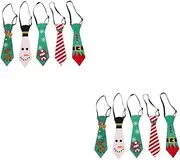 LALAFINA 2sets Christmas Tie Christmas Party Tie Boys Christmas Bow Tie Snowflake Ties for Men Christmas Party Decor Boy Funny Holiday Neckties Christmas Neckties Ugly Tie Felt 5pcs*2
