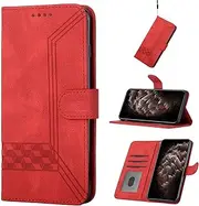 Cover Compatible with Tecno Camon 20 4G,Compatible with Tecno Camon 20 Pro 4G (Not 5G) CK7n Phone Case Wallet Card Slot Flip Stand Red