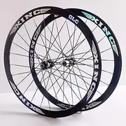 40MM Road Bike Rims 700C Wheelset Disc Brake Quick Release Bicycle Front Rear Wheels Flat Spokes Bearing Hubs Cassette 8 9 10 11 Speed