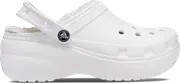 Crocs Classic Platform Lined Clog; White, W5