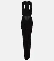 [Christopher Esber] Christopher Esber Vivenda cutout jersey maxi dress AU 12 black
