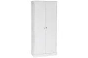 Tivoli 2-Door Multi Purpose Cupboard 5-Tier Shelves Storage Cabinet Tallboy - White