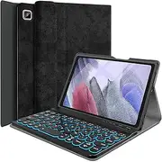 Backlit Keyboard Case for Samsung Galaxy Tab A7 Lite 8.7” 2021 (SM-T220/T225), Protective Cover Case with Detachable Wireless Keyboard for Galaxy Tab A7 Lite 8.7 Inch 2021 Release (Black)