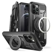 For Iphone 13 Pro Max Case 6.7" 2021 Supcase Ub Pro Mag Full-body Rugged Belt-clip Case With Built-in Screen Protector Kickstand