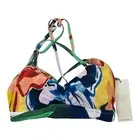 Calia By Carrie Underwood Bikini Top Women Small Front Cross Back Multicolored