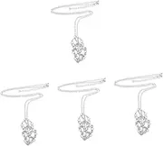[STOBOK] Crystal Necklace Mesh Bag Silver Rings Bracelet Cords Bead Chain Necklace Gemstone Gate Hand Jewelry Statement Hoop Earrings Stones Body Chain Necklace Gold Link Cage Stands Metal