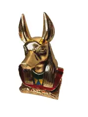 RARE ANCIENT EGYPTIAN ANTIQUE Anubis Jackal Head Stone Statue, God Anubis ,8inch