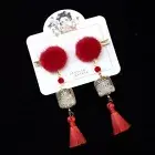 Lantern Chinese Style Hair Clip Tassel Red Hair Stick Hair Styling Tool