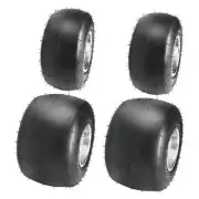 4 set 5" Slick Wheels 10x4.50-5 & 11x7.10-5 Tyres & Rim Karting Trike Drift Bike