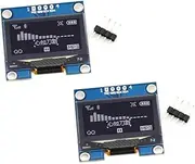 2pcs 1.3 Inch OLED Display Module I2C 128X64 Display Module SH1106 (White)