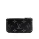 Louis Vuitton 雙色帆布鑰匙零錢包(M80905-黑灰)