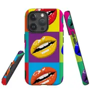 For iPhone 15 Pro Case, Shielding Cover, Pop Art Lips