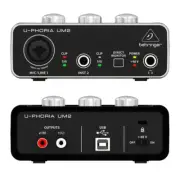 Behringer U-Phoria UM2 USB Audio Interface Mic Preamplifier Audiophile 2x2