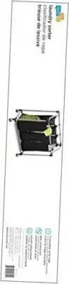 Triple Laundry Sorter with Mesh Bags Steel/Black