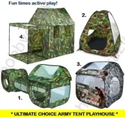 PLAY TENT BOYS ARMY INDOOR PLAYHOUSE KIDS ARMY TOY GUN TENT POP IMAGINATION PLAY