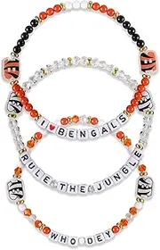FOCO Cincinnati Bengals NFL White 3 Pack Team Friendship Bracelet