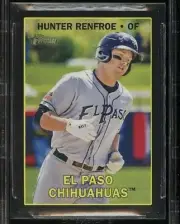2016 Topps Heritage Minors Black Hunter Renfroe ROOKIE RC 1/1 #62 BGS 8.5
