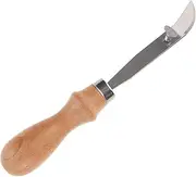 Leather Tools Detail Rougher Portable Leather Edging Tool Convenient Leather Edging Device Wooden Handle Creaser Leather Craft Tools Leather Crafts Tool Stainless Steel TEHAUX