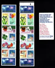 1987 US Booklet BK155/2274a Special Occasions! Birthday Love You Get Well! BV$18