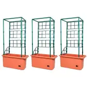 Hydrofarm 10 Gal Tomato Trellis Self Watering Grow System on Wheels (3 Pack)