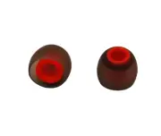 Earbuds Replacement Tips New NBU Dark Grey with Red Silocone