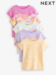Rainbow Short Sleeve T-Shirts 5 Pack (3mths-7yrs) (E65360) | $44 - $55