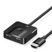 UGreen CM311 4K@60Hz HDMI Switch with 3.3FT HDMI Cable 2 in 1 Out/1 in 2 Out Bidirectional HDMI Splitter Switcher for HD