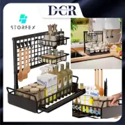 DCR x STORFEX 2-Tier Pull Out Cabinet Organizer Under Sink Rack