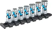 Titan 66840 7-Piece 1/4-Inch Drive Metric Auto Flex Universal Socket Set