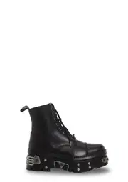 [New Rock] M-WALL083CCT-S13 Leather Combat Boots