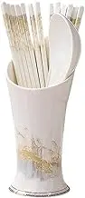 Apujent Utensil Holder For Party, Ceramic Spoon Holder With Drainage, Multifunctional Large Capacity Chopstick Rests For Holiday Offices Picnic