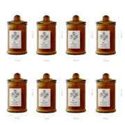 Set of 8 Empty Glass Candle Jar W/ Lid for Making Candles Sample Container Apoth