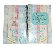 Vintage RAINBOW Spiral Bound Address PASSWORD BOOK NEW FREE SHIPPING